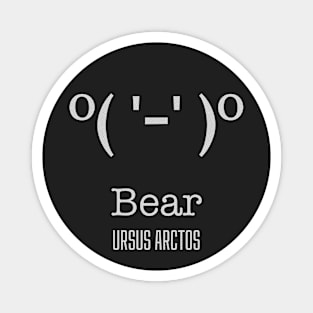 Old style emoji bear (dark) Magnet